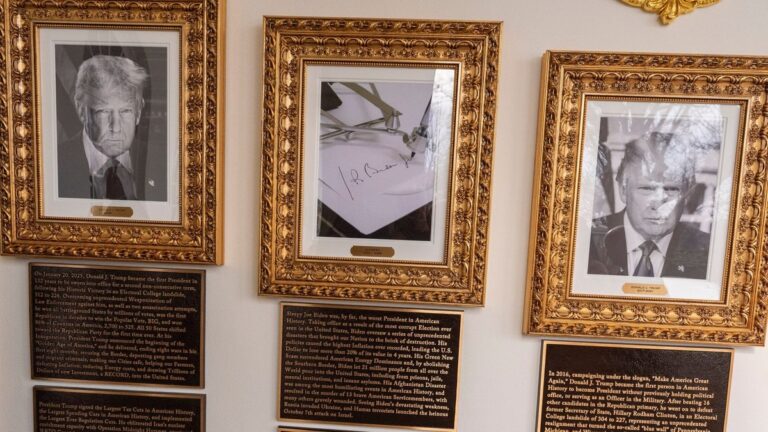 Nieuwe plaquettes in het Witte Huis bekritiseren voormalig presidenten