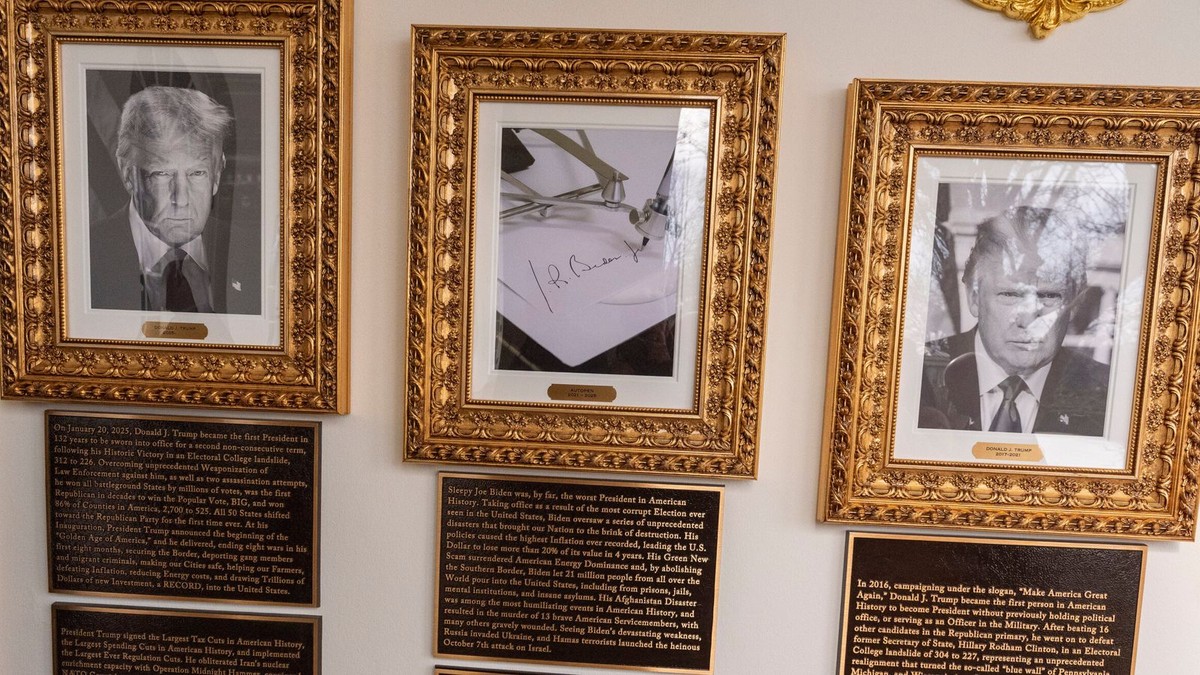 Nieuwe plaquettes in het Witte Huis bekritiseren voormalig presidenten